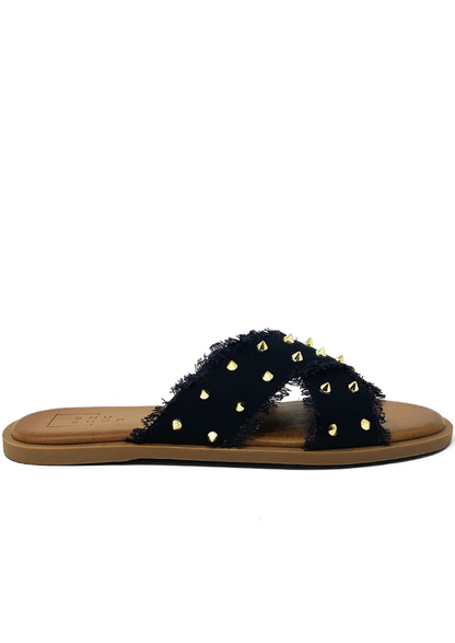 Berta Black Studded Sandals (Assorted Colors)