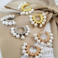 Sterling Silver Palmanova Pearl Hoops (Assorted Colors)