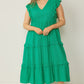 Ruffle Sleeve Smock Dress (Assorted Colors)