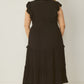 Ruffle Sleeve Smock Dress (Assorted Colors)