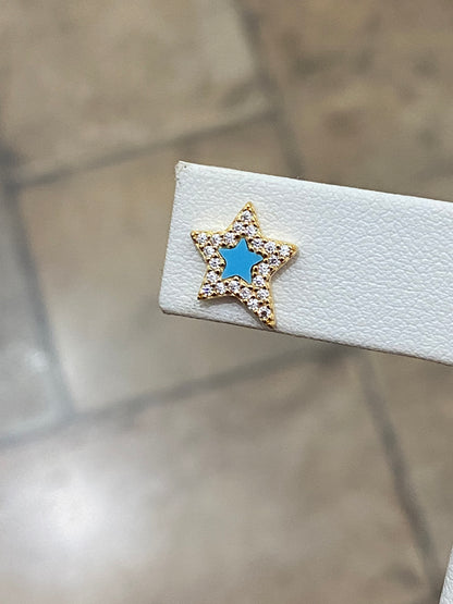 Cz Star Studs (Assorted Colors)