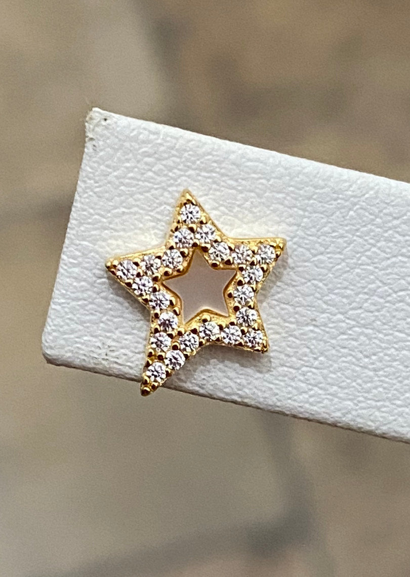 Cz Star Studs (Assorted Colors)