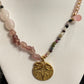 Floral Coin Necklace (Assorted Colors)