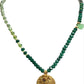 Floral Coin Necklace (Assorted Colors)