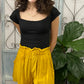 Cozy Tie Dye Mustard Shorts