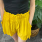 Cozy Tie Dye Mustard Shorts