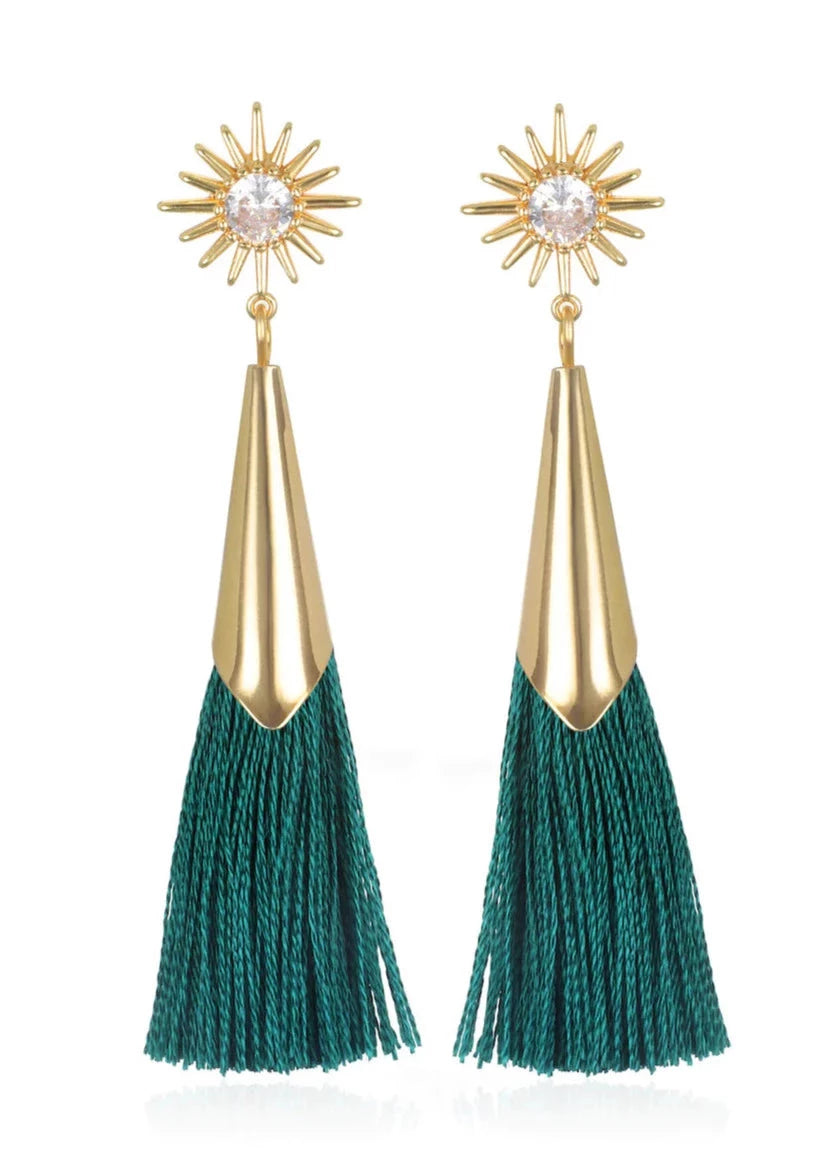 Sun Tassel Earring (Assorted Colors)