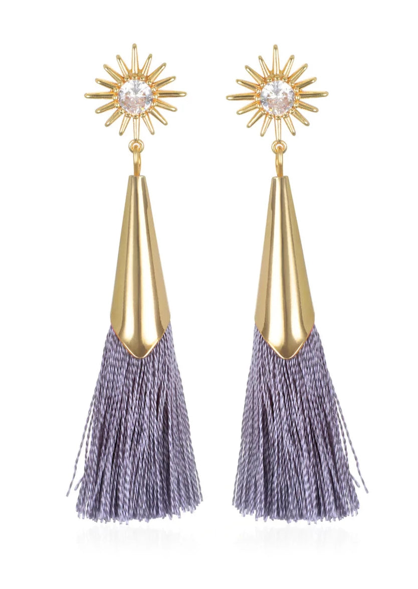 Sun Tassel Earring (Assorted Colors)