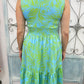 Palm Frond Print Eva Dress
