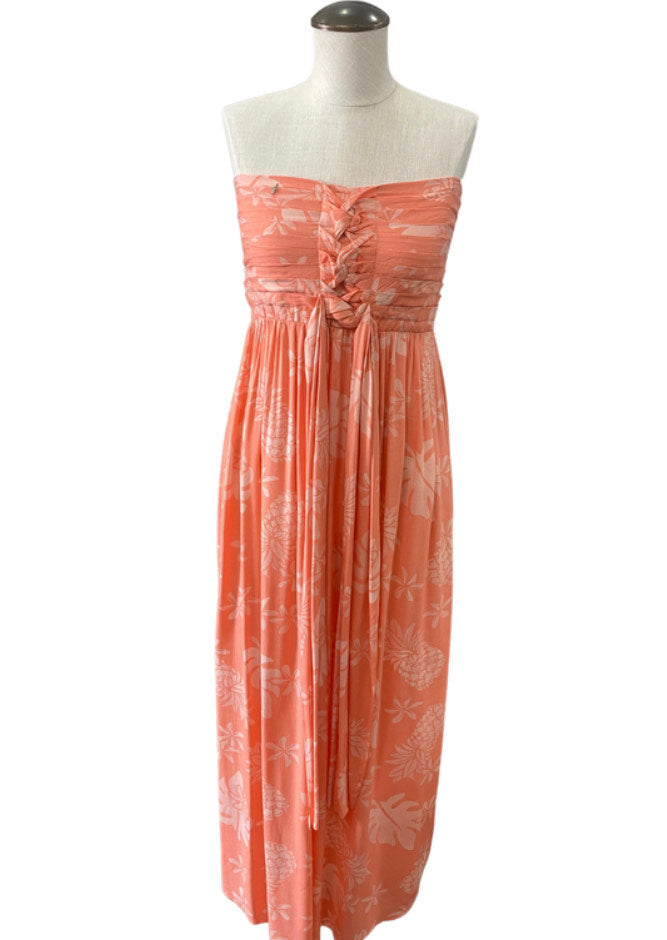 Tropical Peach Maxi Dress