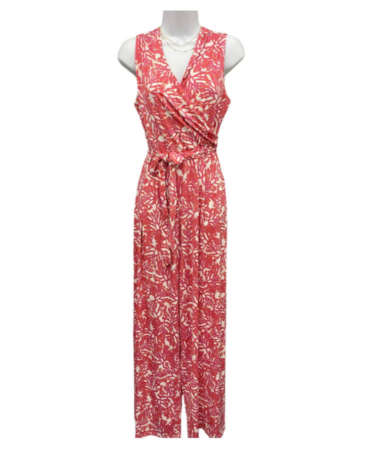 Sleeveless Pink Coral Jumpsuit