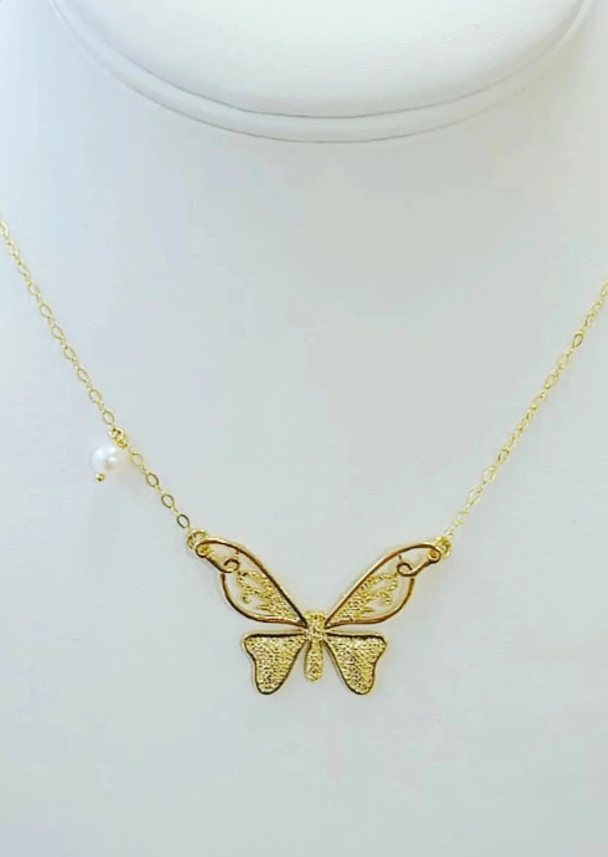 Gold Butterfly Necklace