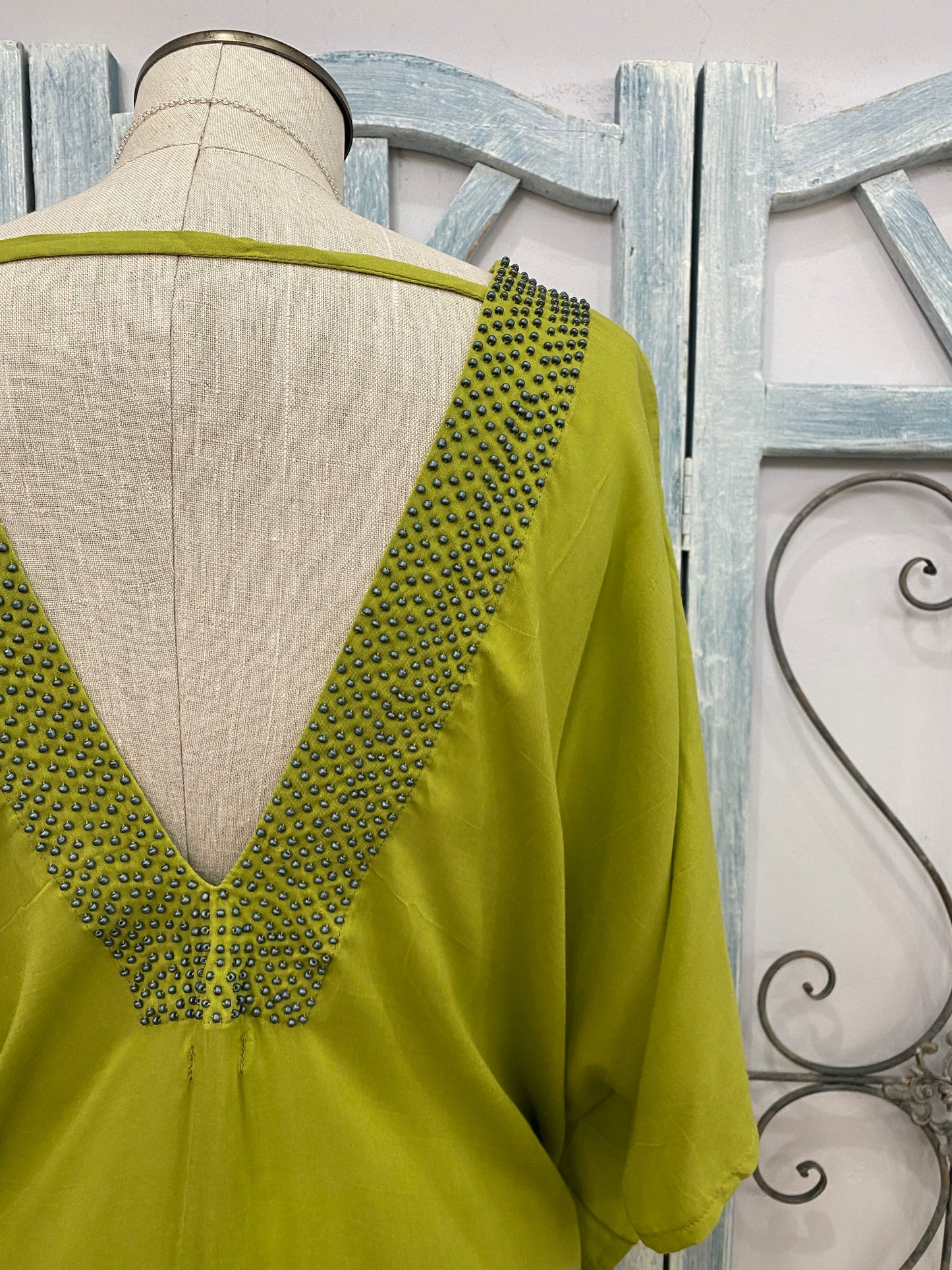 Lou Lime Long Caftan Dress