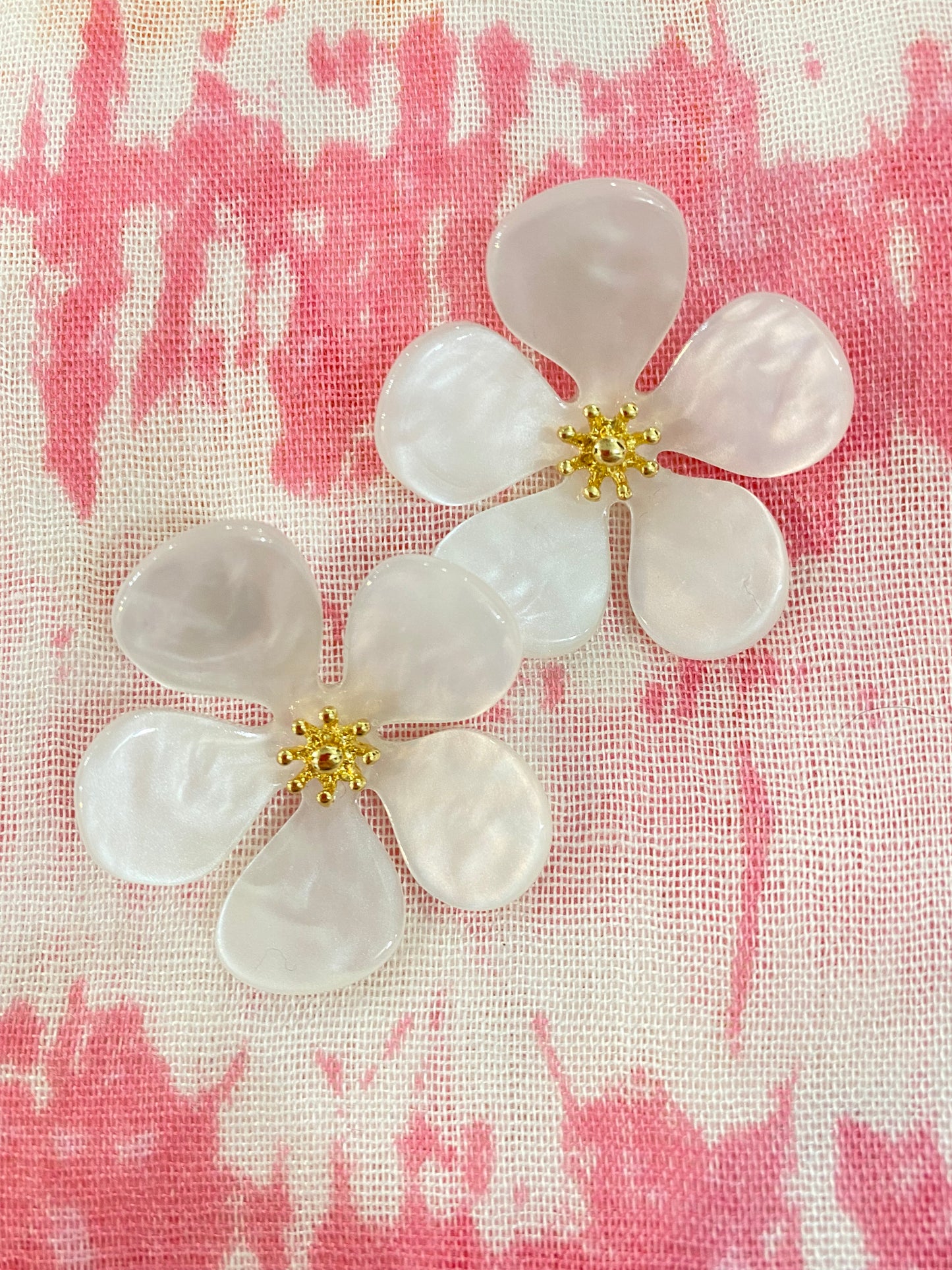 Flower Stud Earrings (Assorted Colors)