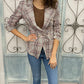 Dorisa Checkered Blazer