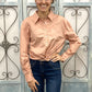 Kimberly Long Sleeve Button Down Twist Top