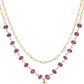 Layered Gemstone Necklace (Assorted Colors)