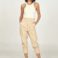Camel Faux Leather Jogger