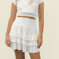 Agatha Swiss Dot Ruffle Top
