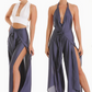 Steel Blue Jumpsuit/Wrap Pants