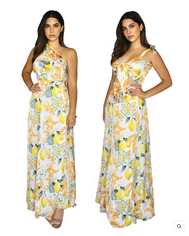 Lana Lemon Dress/ Wrap Skirt/ Cover-Up