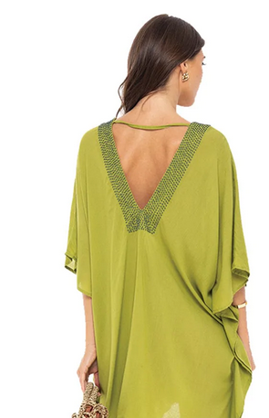 Lou Lime Long Caftan Dress