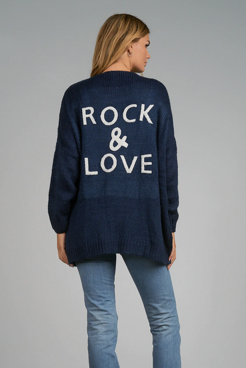 Rock and Love Navy Cardigan