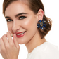 Pink Tortoise Statement Earrings