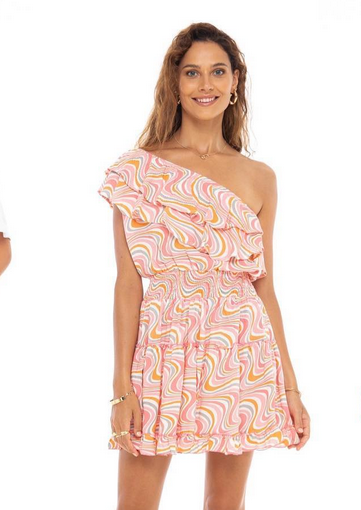 Dreamwave One Shoulder Short Dress