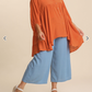 Pumpkin Button Down Tunic Top (XL-2XL)
