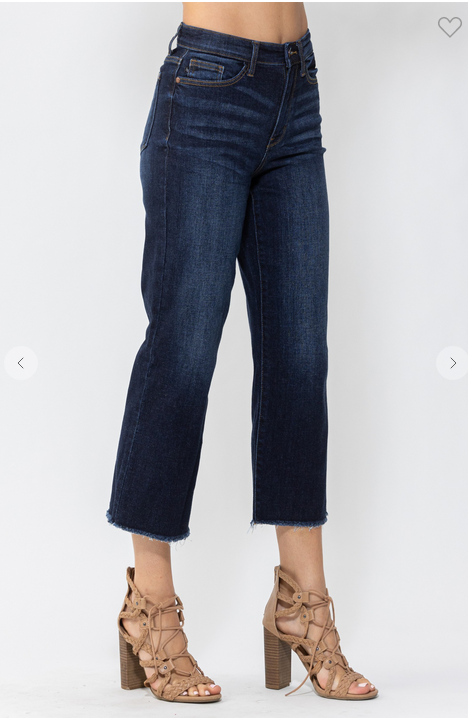 Judy High Waist Cropped Wide Leg Jeans