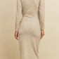 Ecru Long Sleeve Sweater Dress