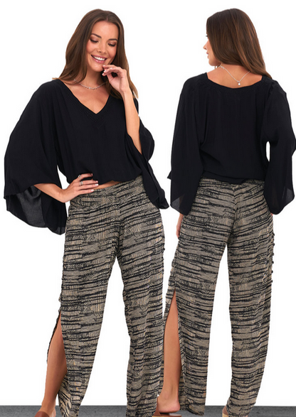 Tavana Black Beaded Top