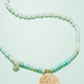 Floral Coin Necklace (Assorted Colors)