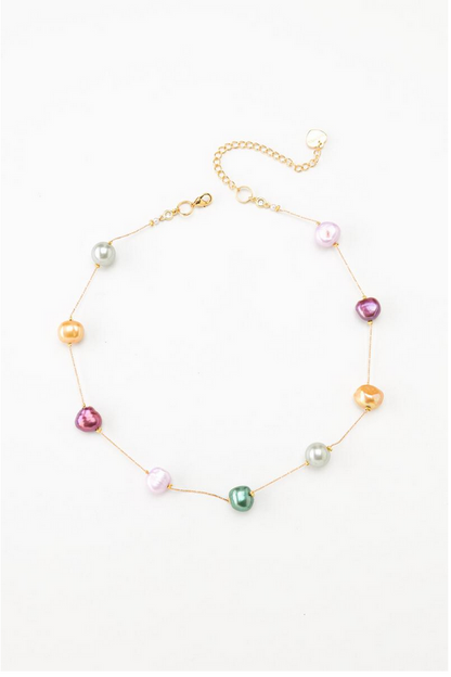 Colored Pearl Choker