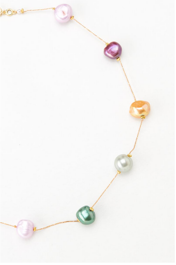 Colored Pearl Choker