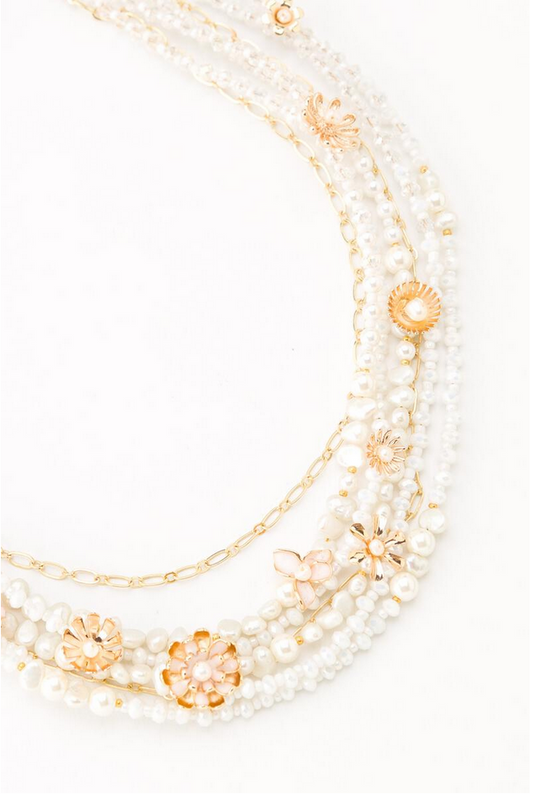 7 Layer Pearl Necklace