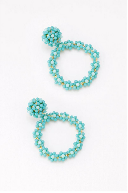 Turquoise Circle Earrings