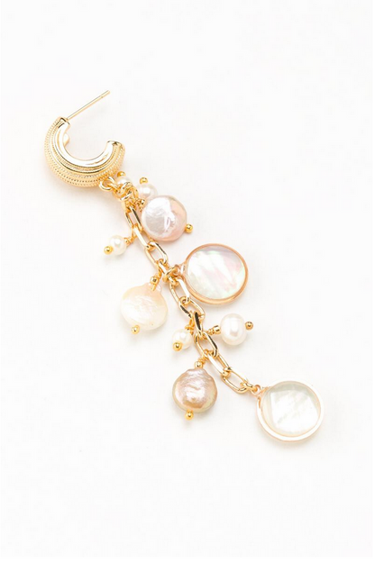 Agate Gold Chandelier Earrings