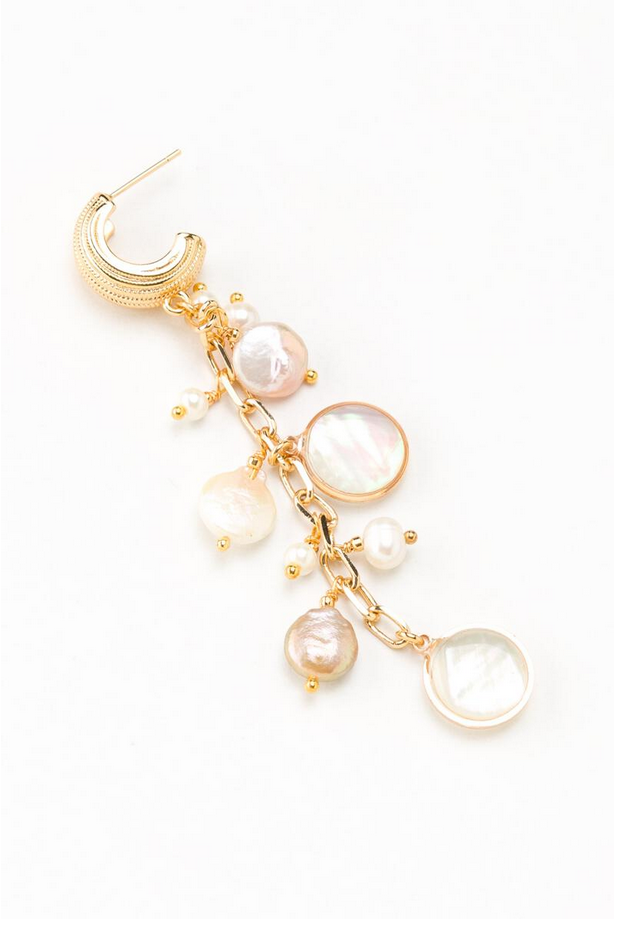 Agate Gold Chandelier Earrings
