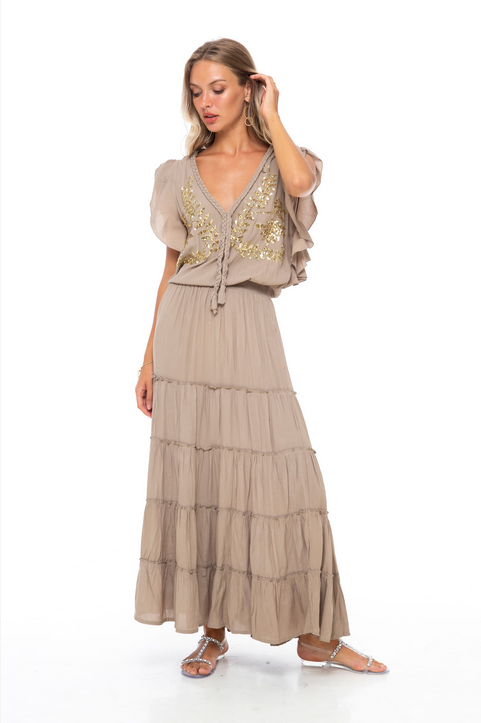 Evening Sequin Maxi Dress