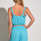 Teal Ruffle Tank Top