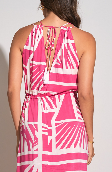 Barbados Geometric Print  Maxi Dress