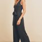 Indigo Sleeveless Button Down Jumpsuit