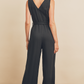 Indigo Sleeveless Button Down Jumpsuit