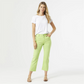 Lime Green Elastic Waist Jeans