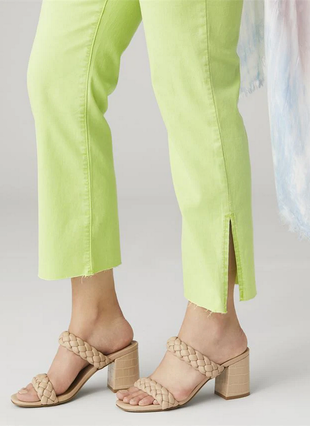 Lime Green Elastic Waist Jeans