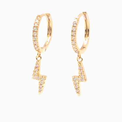 Sterling Silver Rayo Cz Hoops (Assorted Colors)
