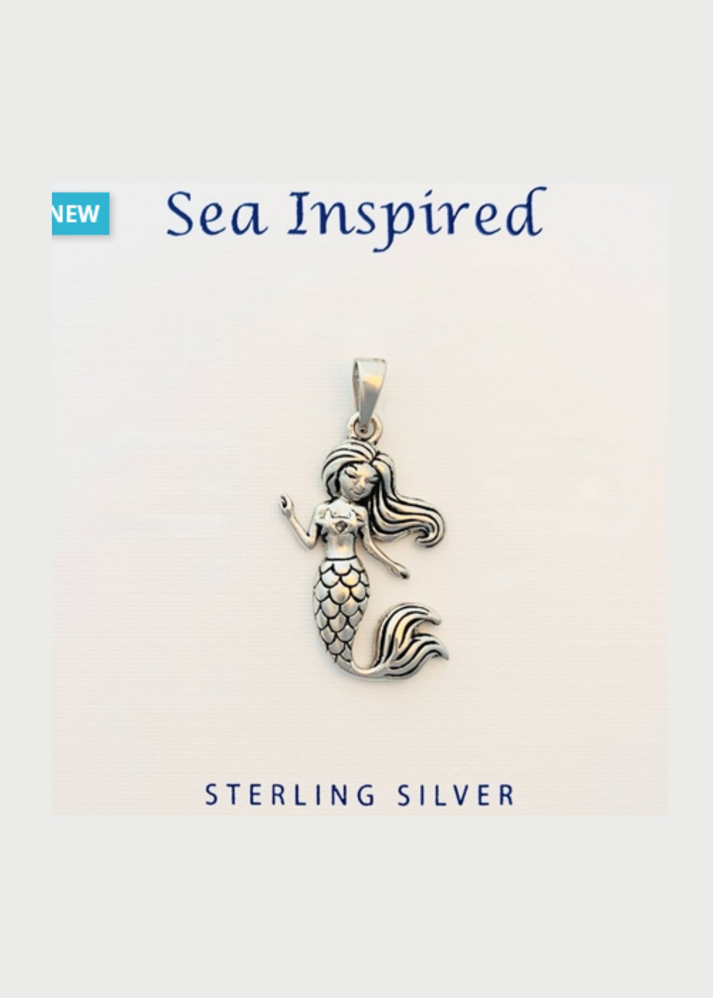 Sterling Silver Mini Mermaid Pendant