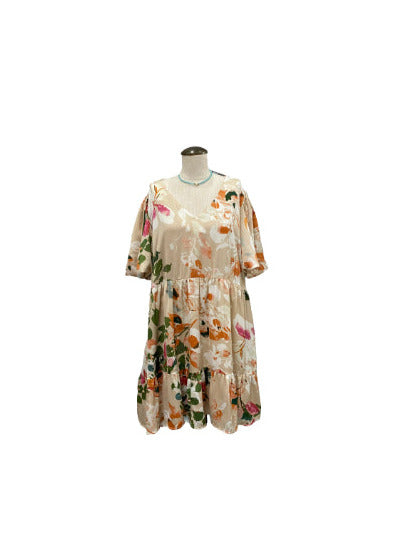 Sienna Puff Sleeve Dress (XL-2X)